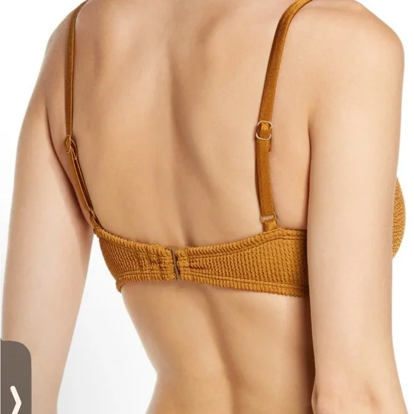 Good American: Always Fits Twist Bikini Top - Bronze : Size 2 (M) ; 3 (L) NWT - Picture 2 of 11